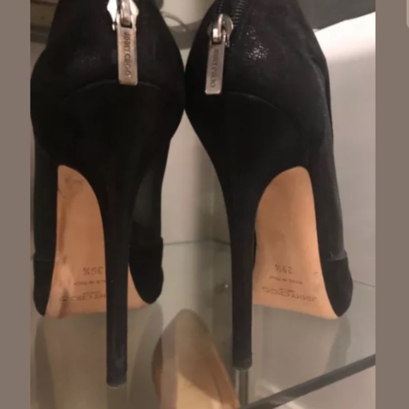 Jimmy Choo Mesh and Suede Marble Peep toe booties - Picture 7 of 8